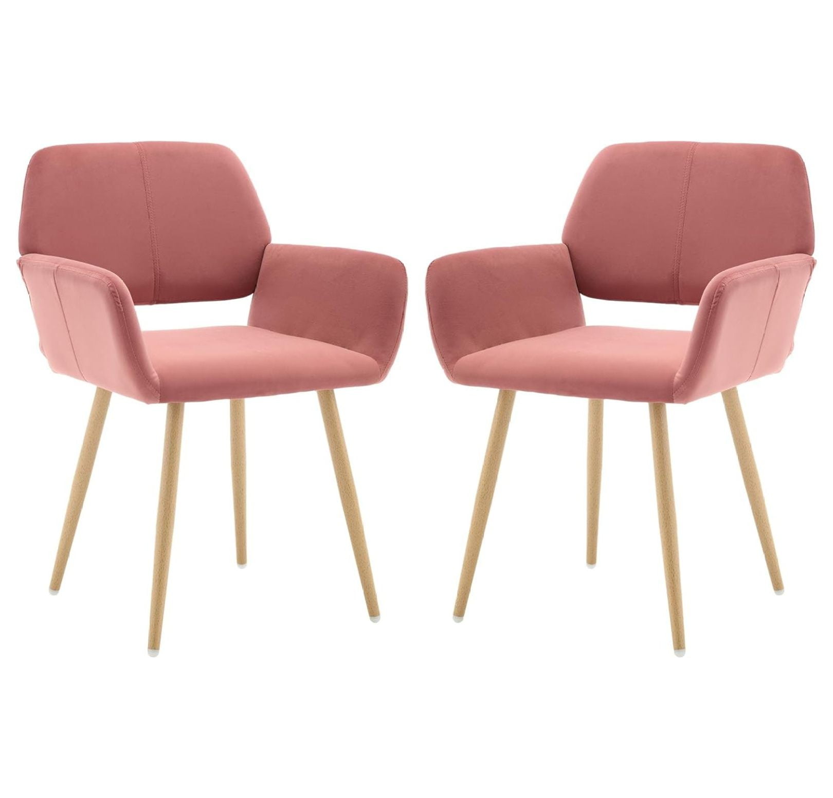 Drevy Small Modern Dining Room Arm Chairs Set of 2, Century