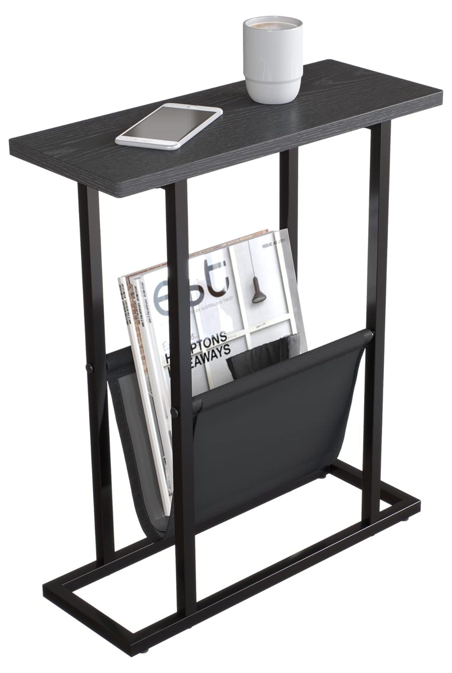 Drevy Small Narrow Side Table for Small Spaces, Slim End Table Magazine Table Nightstand with