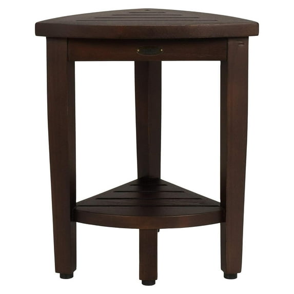 Drevy, Snazzy Corner, Teak Corner Shower Bench, Teak Corner Shower Stool, Teak Corner Shower Seat, Teak Corner Shower Shelf, Teak Corner Shower Bench for Inside Shower