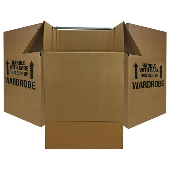 Drevy Space Savers Wardrobe Moving Boxes With Hanger 20" x 20" x 34" (3 Pack)