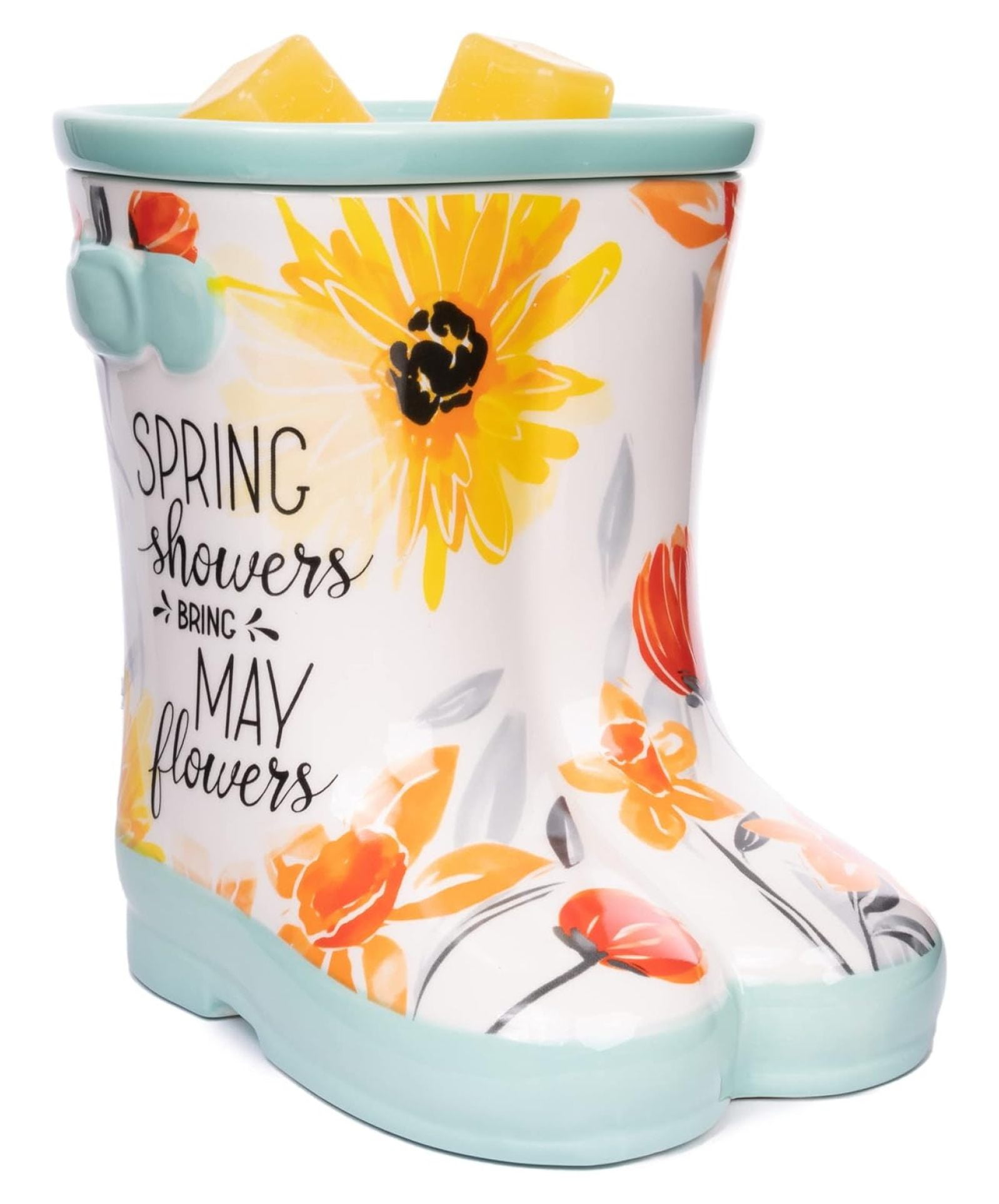 Drevy Spring Collection - Scented - Floral and Sunny Wax Cube Melter & Burner - Electric Winter Fragrance Home Air Freshener Gift (Spring Showers)