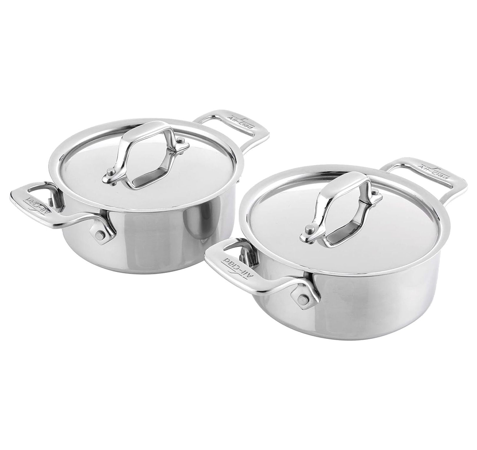 Drevy Stainless Steel Cocottes, 2-Piece, Silver