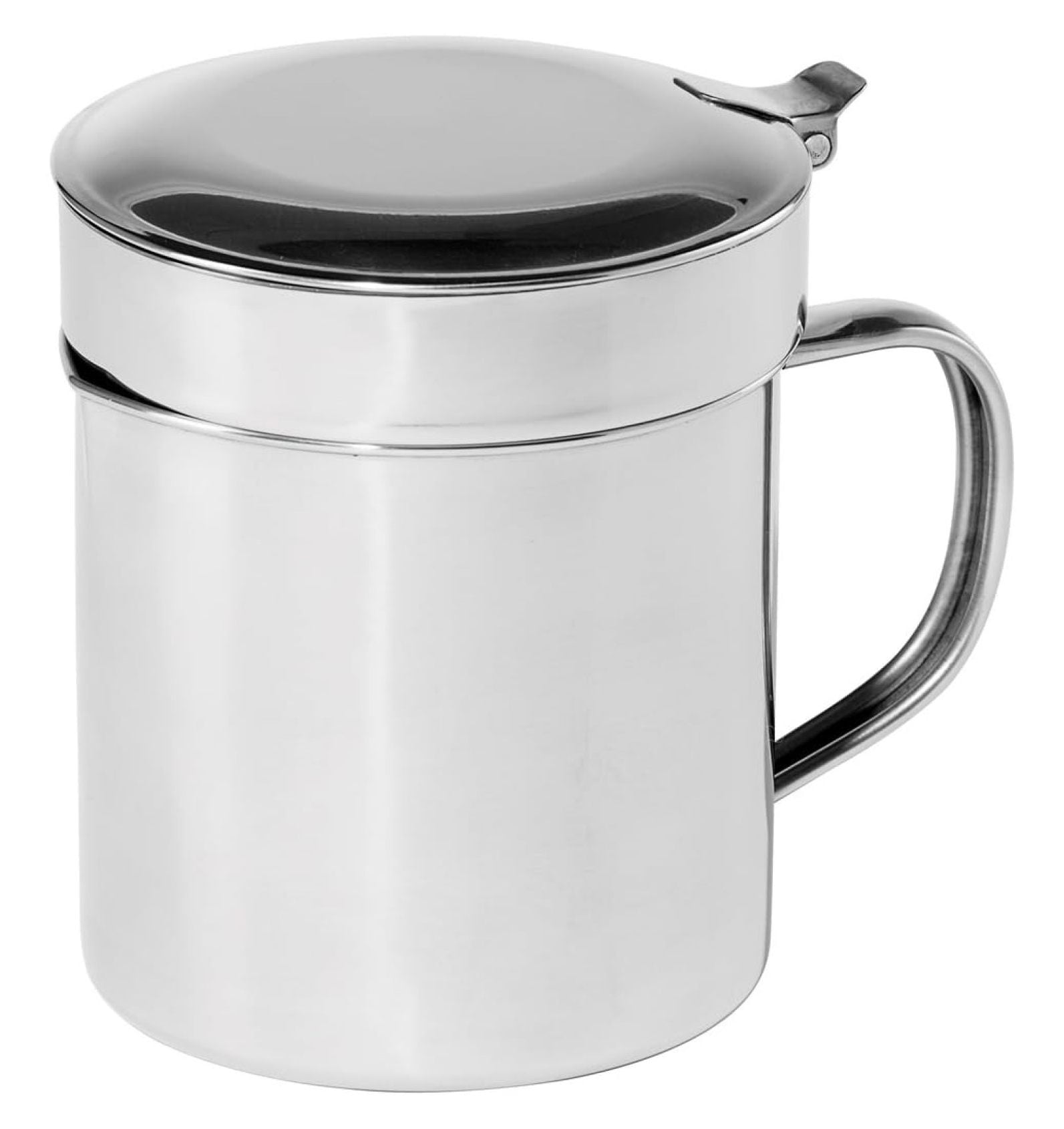 Drevy Stainless Steel Grease Container with Handle, Removable Strainer and Top Lid. Perfect
