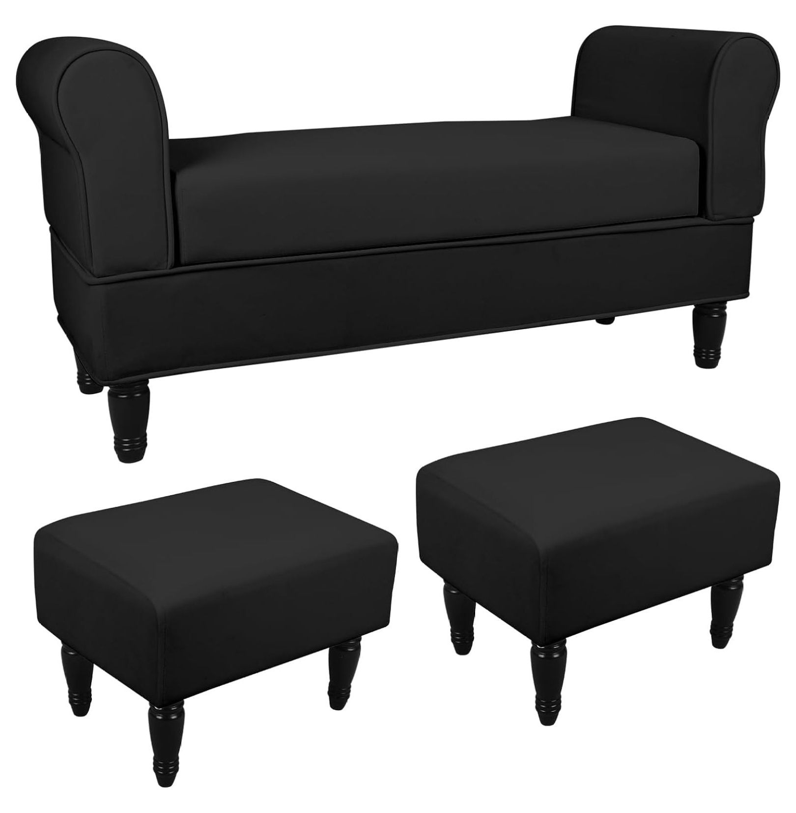 Drevy Storage Bench for Bedroom End of Bed, Upholstered End of Bed