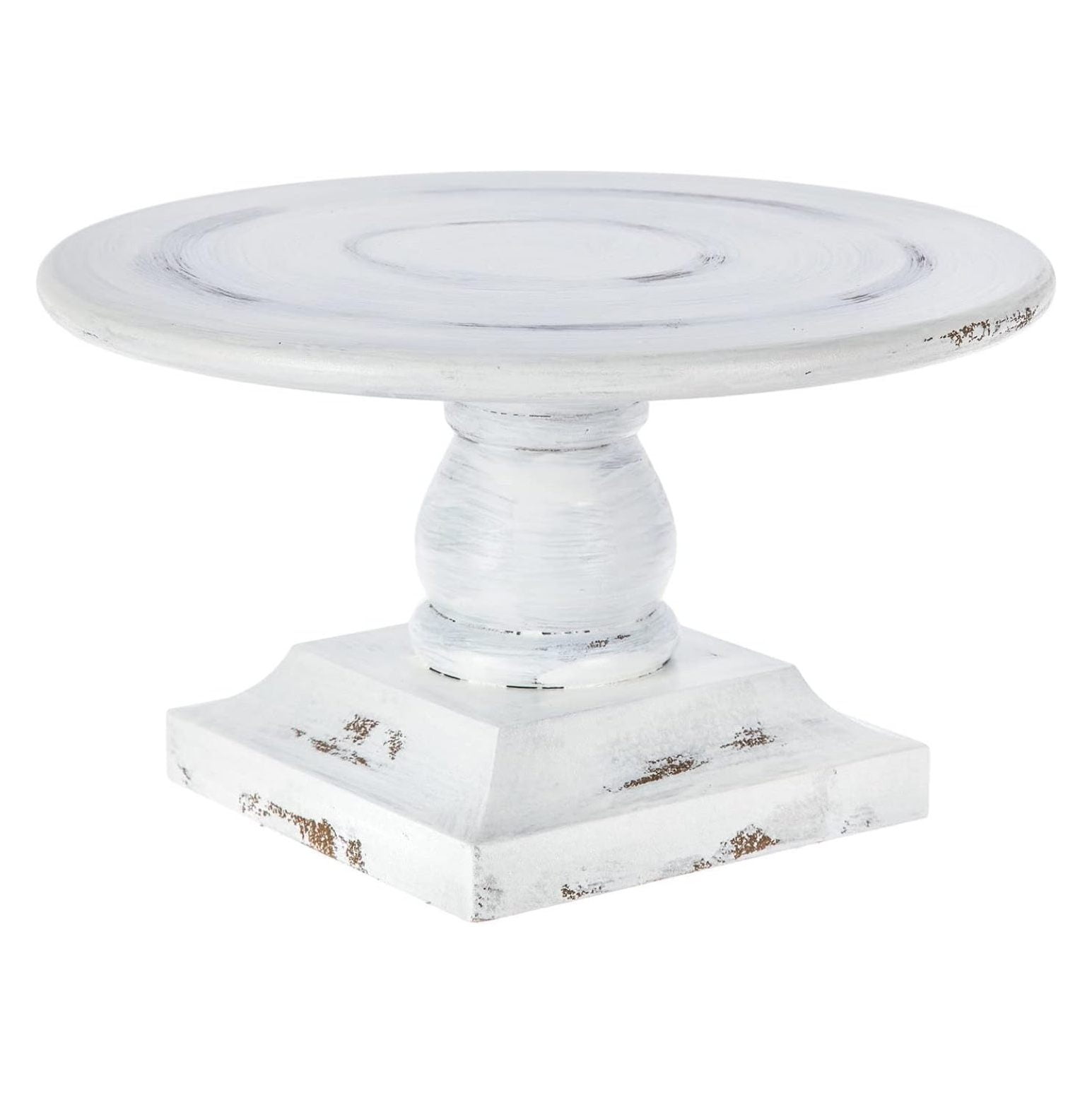 Drevy Sunny Side Up Bakery Whitewash Wood Cake Stand Perfect for Weddings