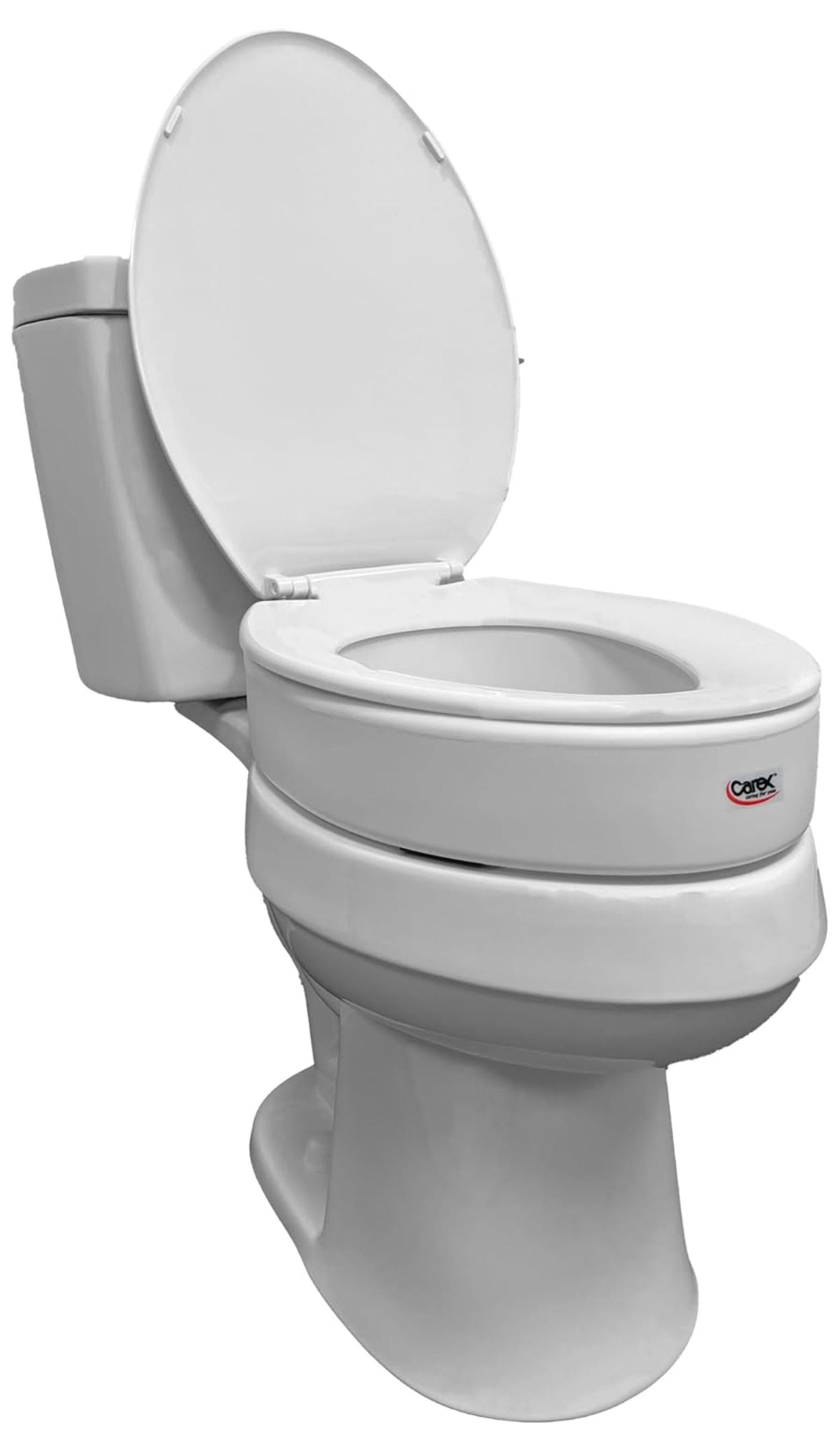 Drevy Toilet Seat Riser, Elongated Raised Toilet Seat Adds 3.5 inches