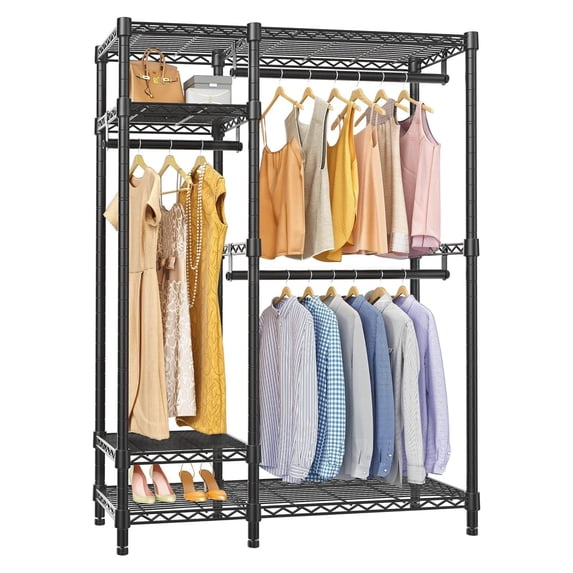 Drevy V2 Garment Rack Metal Clothing Rack for Hanging Clothes, 4 Tiers ...