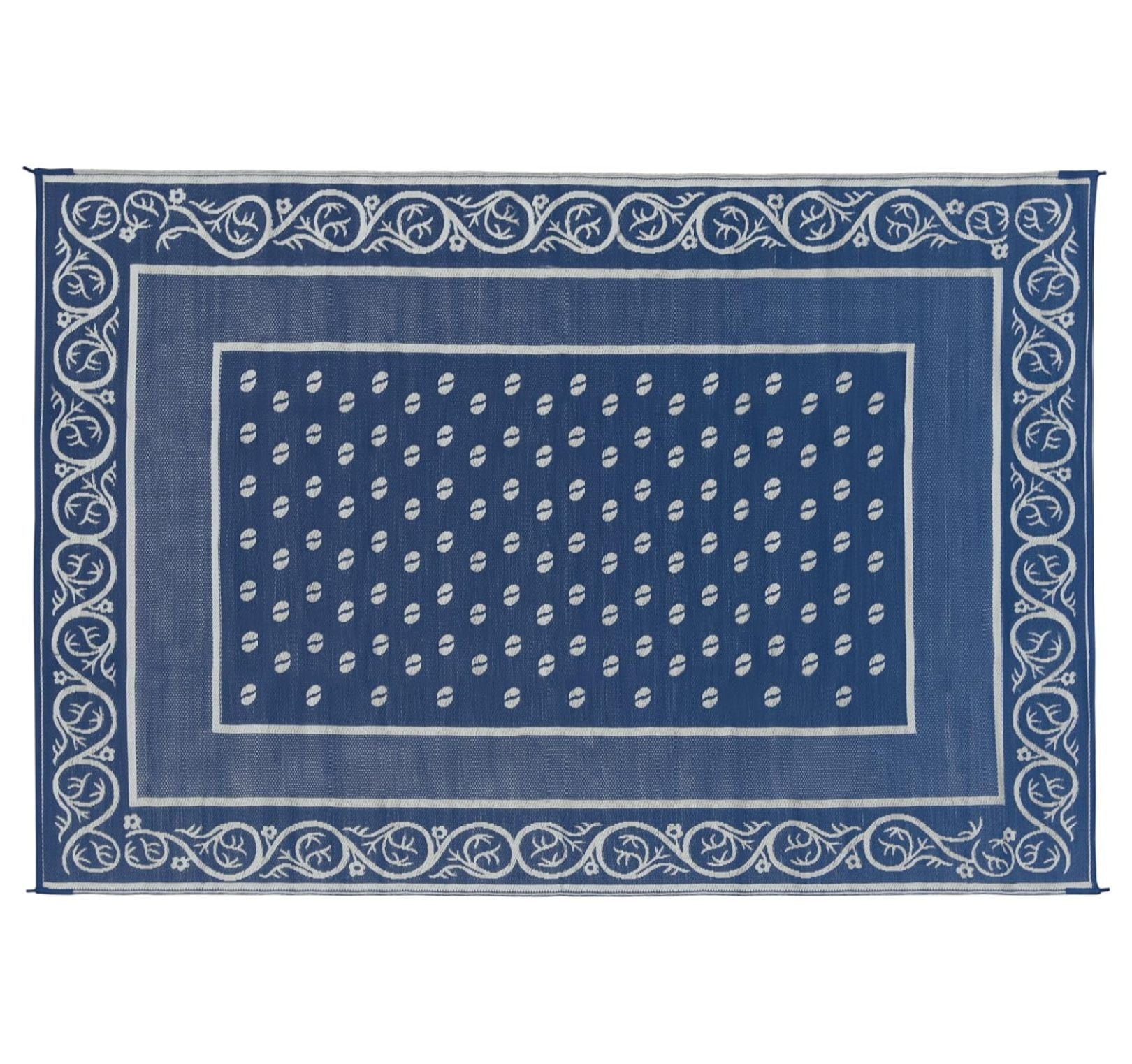 Blue 6x9 Reversible Outdoor Patio Mat