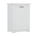 thumbnail image 1 of Drevy Wooden Tilt Out Trash Cabinet Kitchen Trash Can Rack Garbage Recycling Bucket Kitchen Cabinet, Hidden Garbage Cabinet with Angle Adjustable Door, Holds 13 Gallons, White, 1 of 8