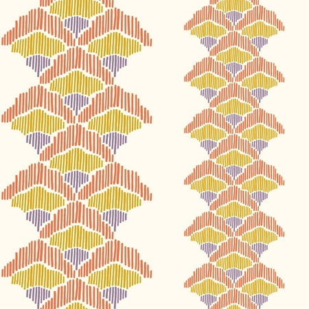 Drew Barrymore Flower Home Orange and Yellow Mountains Abstract Peel & Stick Wallpaper