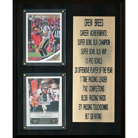 Drew Brees New Orleans Saints 8" x 10" Trading Card Plaque