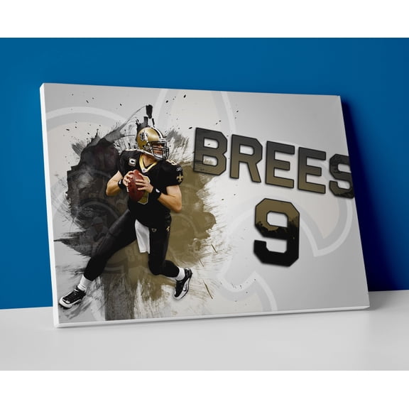 Drew Brees Saints Poster or Wrapped Canvas