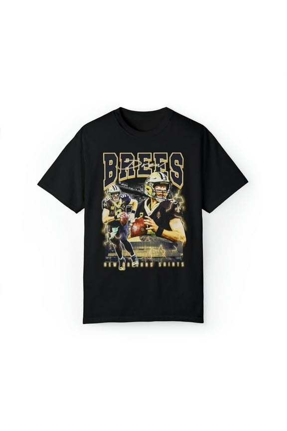 Drew Brees Saints T-shirt, Vintage Football Shirt, Unisex 