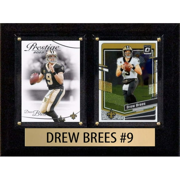 Drew Brees Score Donruss 2023 2024 2 Card 6" x 8" Plaque Saints