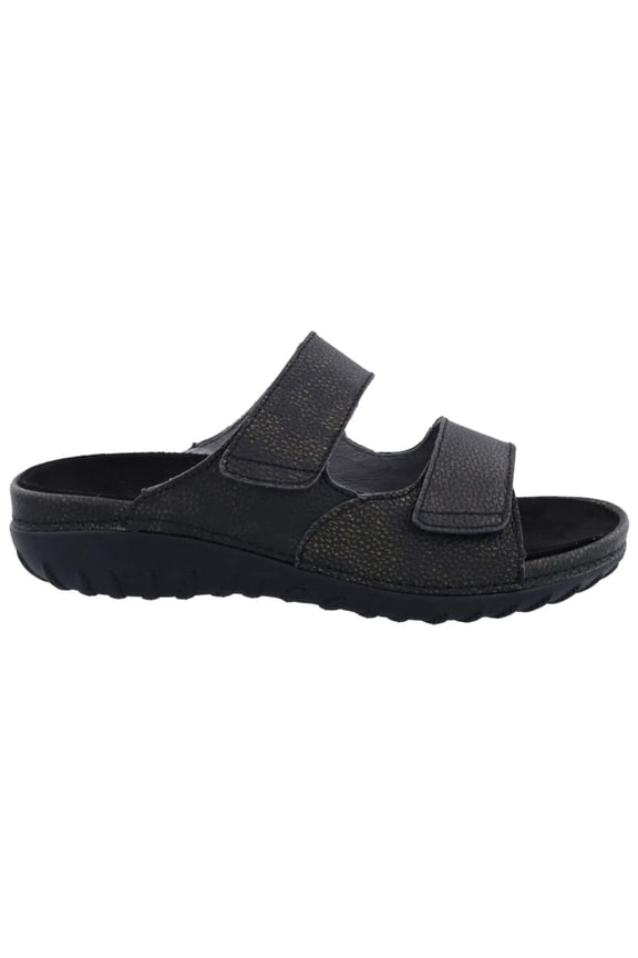 Cruize Women Straps Sandals In Black Leather