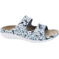 thumbnail image 1 of Drew Shoes Cruize 19179 Womens Casual Sandal Leather Velcro 6 Wide Blue and White, 1 of 2