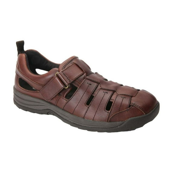 Drew Dublin Men Sandal In Brandy Leather