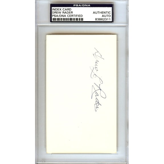 Drew "Lefty" Rader Autographed 3x5 Index Card Pittsburgh Pirates PSA/DNA #83862311