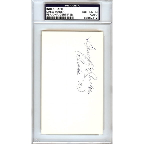 Drew "Lefty" Rader Autographed 3x5 Index Card Pittsburgh Pirates PSA/DNA #83862312