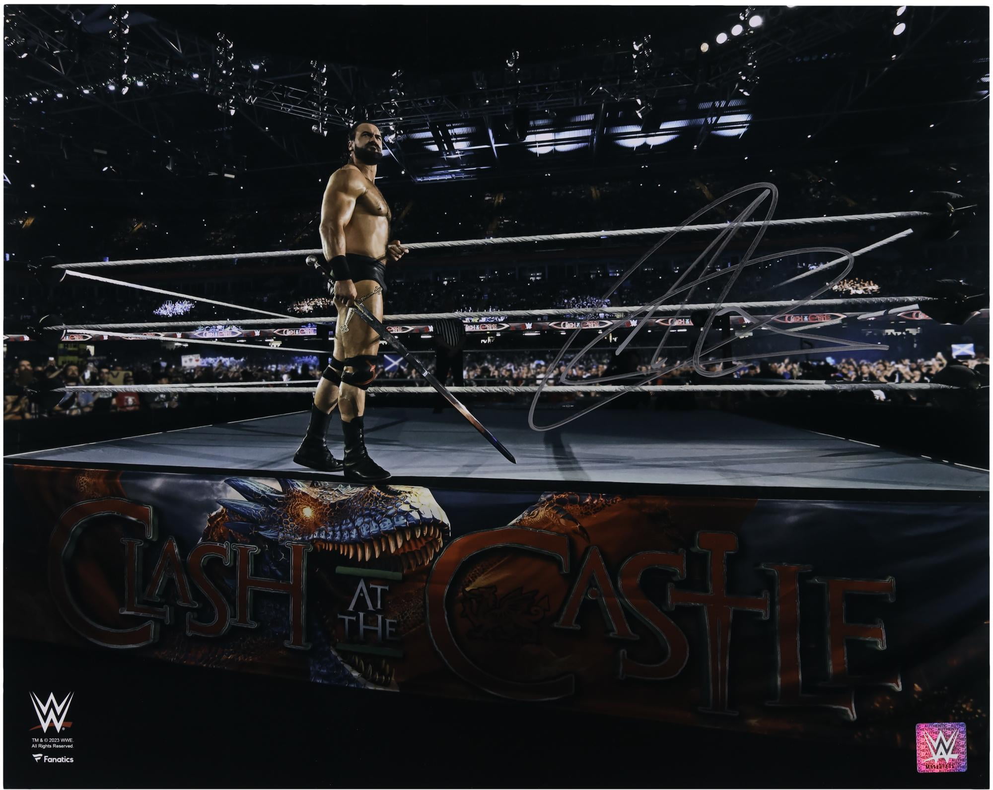 Drew McIntyre WWE Autographed 16" x 20" Clash at the Castle Entrance Photograph - Fanatics Authentic Certified