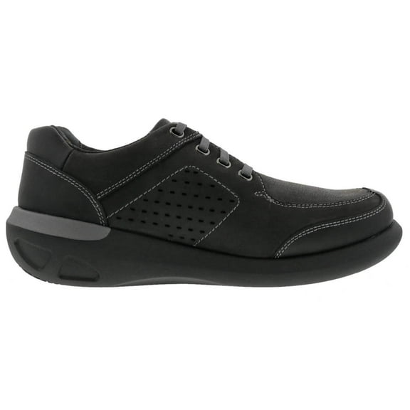 Drew Miles Men Casual Shoe In Black Nubuck/leather