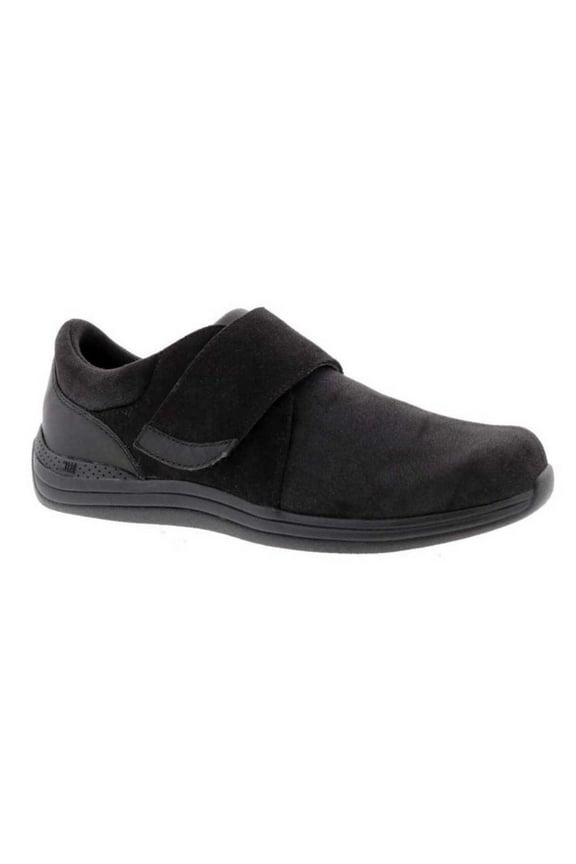 Drew Moonwalk Women Casual Shoe In Black Stretch Leather