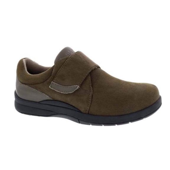 Drew Moonwalk Women Casual Shoe In Olive Stretch Leather