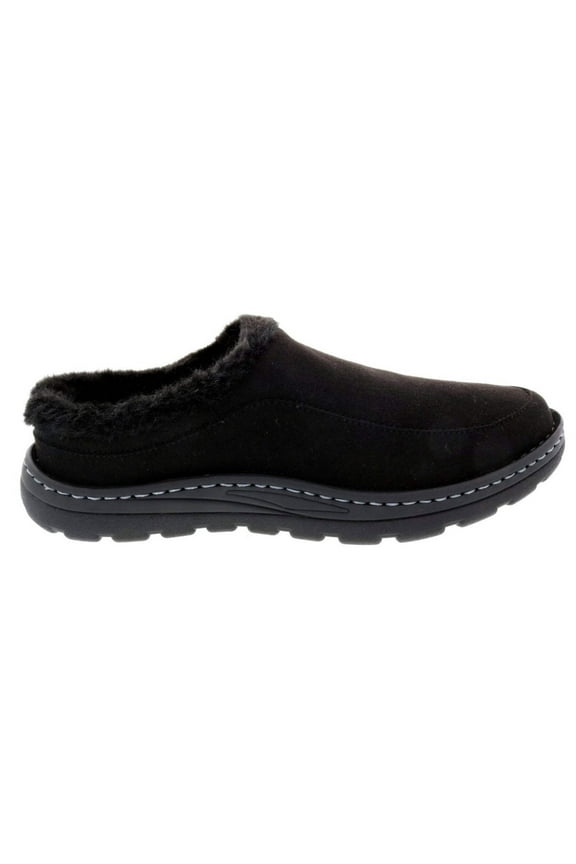 Drew Palmer Men Clog Shoe In Black Microsuede