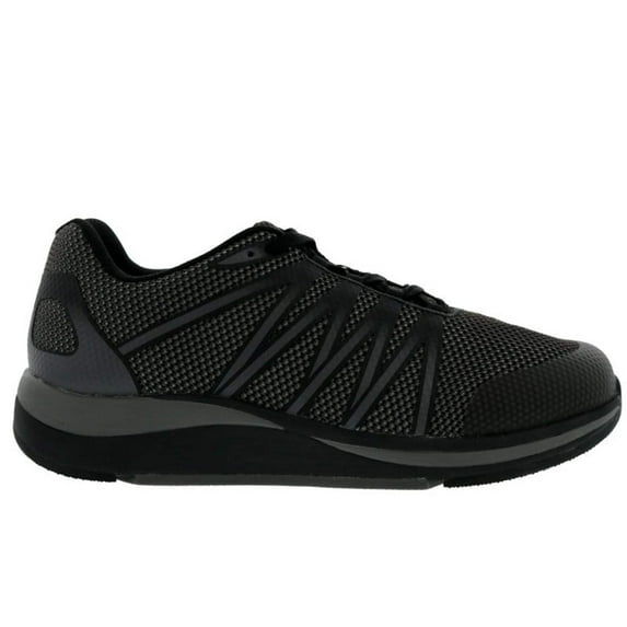 Drew Player Men Walk Athletic Shoe In Black Mesh Combo
