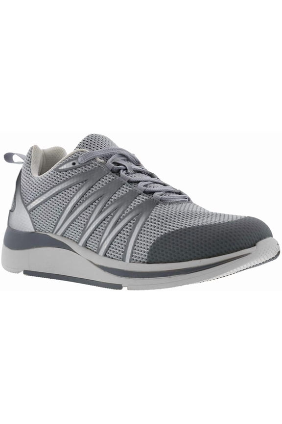 Player Mens Slip Resistant Performance Athletic Shoe 14 Grey Mesh Combo