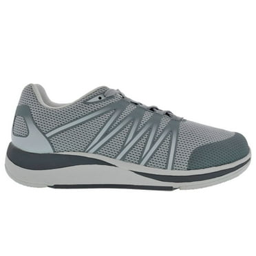 Drew Player Men Walk Athletic Shoe In Grey Mesh Combo