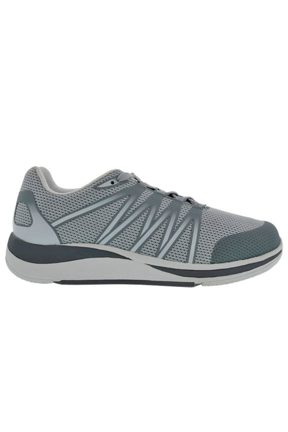 Player Mens Slip Resistant Performance Athletic Shoe 8.5 X-Wide Grey Mesh Combo