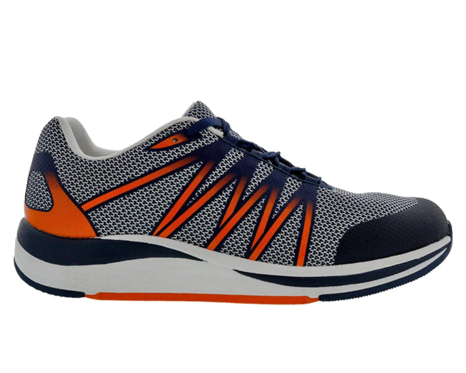 NEW DREW men\'s player athletic sneakers in navy/orange Drew Shoe Connor Navy – Men main image 4