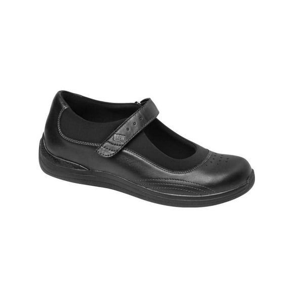 drew shoe women's rose mary jane,black calf/black stretch,8.5 n us