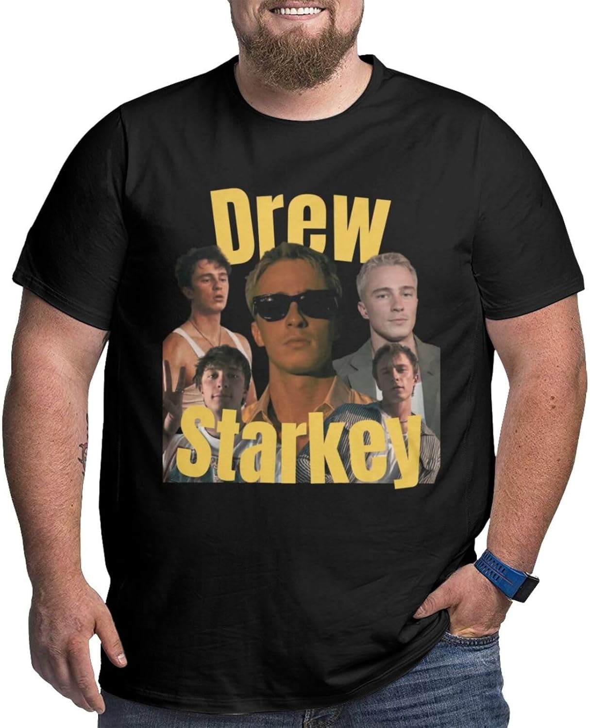 Drew Star Starkey Leak Navel T Shirt Women's Casual Tops Summer Round