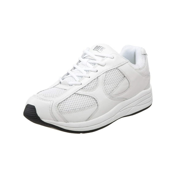 Drew Shoe Mens Fabric Low Top Lace Up Running Sneaker, White, Size 11.0