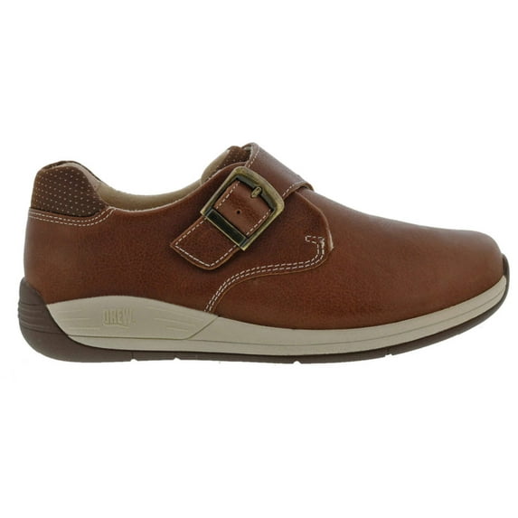 Drew Tempo Women Adjustable Closure Slip-on Shoes In Camel Leather