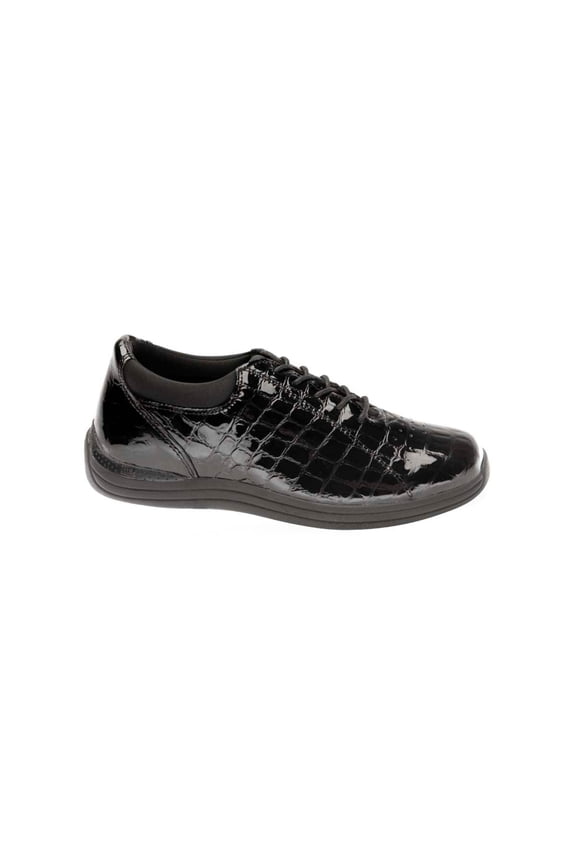 Tulip Women Casual Shoe In Black Croc