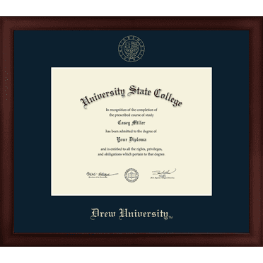 Drew University Diploma Frame, Document Size 10" x 8"