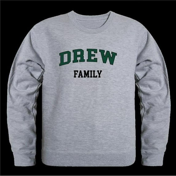 Drew University Rangers Family Crewneck Sweatshirt, Heather Grey - Extra Large