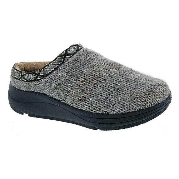 Drew Womens Unwind Slip-OnCasual Shoe 7 XX-Wide Grey Woven