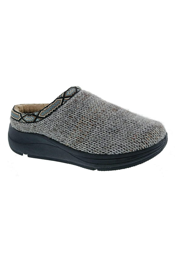 Womens Unwind Slip-OnCasual Shoe 9 Wide Grey Woven