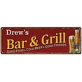 thumbnail image 1 of Drew's Bar and Grill Red Man Cave Decor 6x18 Sign 106180054058, 1 of 1