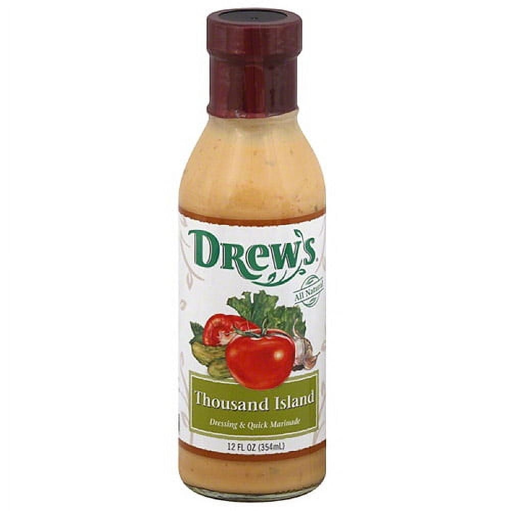 Drew's Thousand Island Dressing & Quick Marinade, 12 fl oz, (Pack of 6