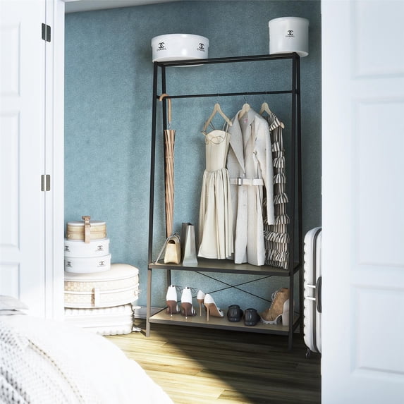 Drexel Closet Storage Rack, Pale Oak