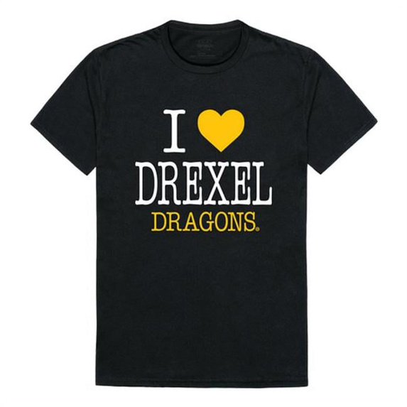 Drexel University I Love T-Shirt, Black - Large