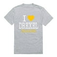 thumbnail image 1 of Drexel University I Love T-Shirt, Heather Grey - Small, 1 of 1