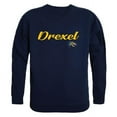 thumbnail image 1 of Drexel University Mens Script Crewneck T-Shirt, Navy - Small, 1 of 1