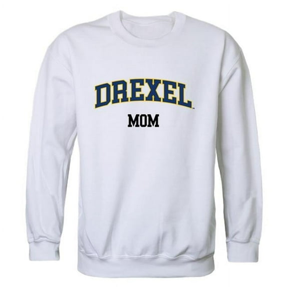 Drexel University Mom Crewneck T-Shirt, White - Medium