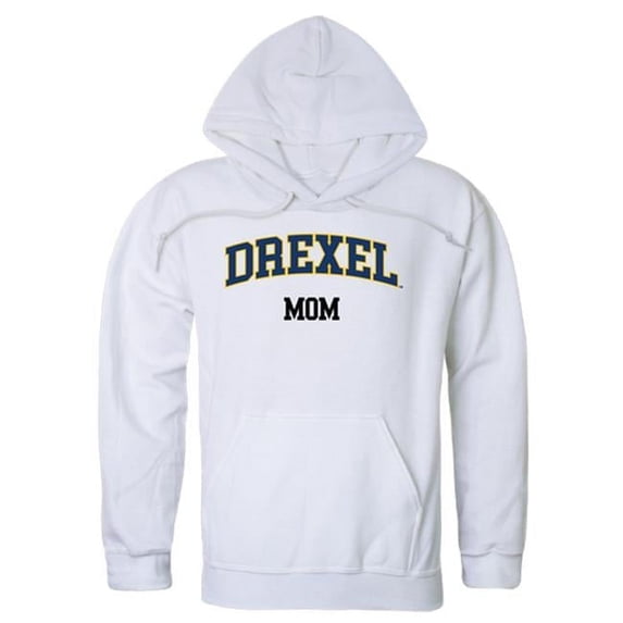 Drexel University Mom Hoodie, White - Large